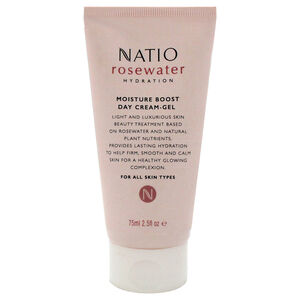 Rosewater Moisture Boost Day Cream-Gel by Natio for Women 2.5 oz Cream